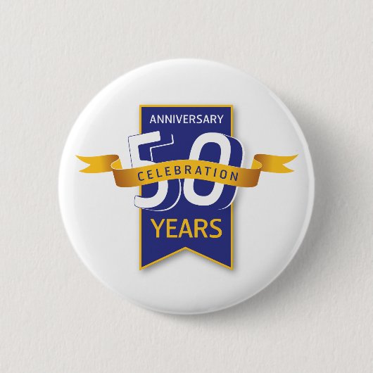50 jaar Jubileum ontwerpen Ronde Button 5,7 Cm (Voorkant)