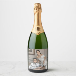 50 jaar Jubileum Party Drink Label Sparkling Wijnetiket