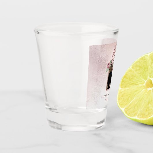 50 jaar Jubileum Roos  Gold Glitter Shot Glas (Links)