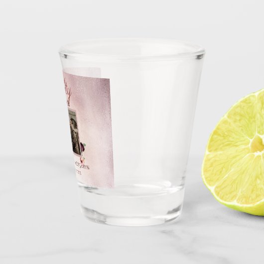 50 jaar Jubileum Roos  Gold Glitter Shot Glas (Rechts)