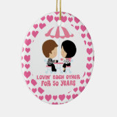50 jaar Jubileum voor paren Keramisch Ornament (Rechts)
