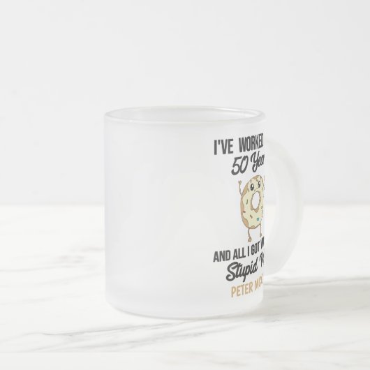 50 jaar Jubileum waardetoevoeging cadeau Mok (Voorkant rechts)