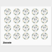 50 jaar jubileumstickers ronde sticker (Vel)