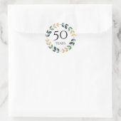 50 jaar jubileumstickers ronde sticker (Tas)