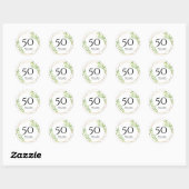 50 jaar jubileumstickers ronde sticker (Vel)