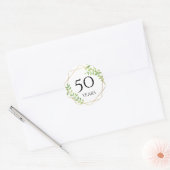 50 jaar jubileumstickers ronde sticker (Envelop)
