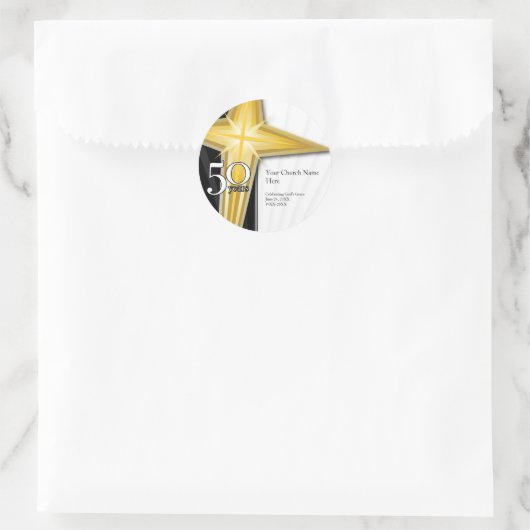 50 Jaar Kerk Jubileum Sticker (Tas)