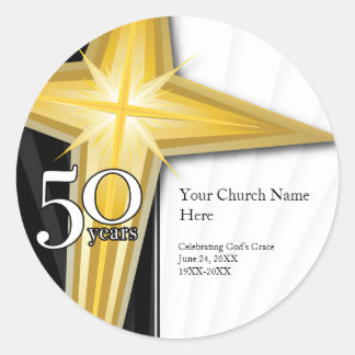 50 Jaar Kerk Jubileum Sticker