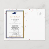 50 jaar klasse reünie Save the date BLUE Aankondigingskaart (Achterkant)