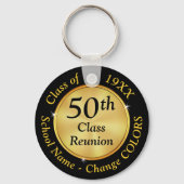50 jaar klasse reünie, wisselKLEUREN Sleutelhanger (Voorkant)