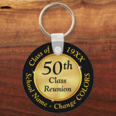 50 jaar klasse reünie, wisselKLEUREN Sleutelhanger (Voorkant)