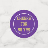 50 jaar klassenreüceringtabel confetti (Kleine voorkant)