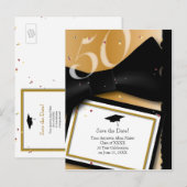  50 jaar klassenreünie Save the Date Aankondigingskaart (Voorkant / Achterkant)