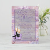50 jaar Lavendel Gouden Verjaardag Kaart (Staand voorkant)