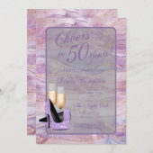 50 jaar Lavendel Gouden Verjaardag Kaart (Voorkant / Achterkant)