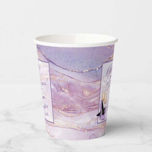 50 jaar Lavendel gouden verjaardag Papieren Bekers (Links)