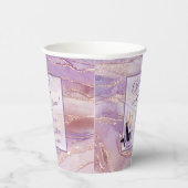 50 jaar Lavendel gouden verjaardag Papieren Bekers (Rechts)