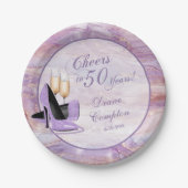 50 jaar Lavendel Gouden Verjaardag Papieren Bordje (Voorkant)