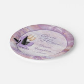 50 jaar Lavendel Gouden Verjaardag Papieren Bordje (Gekanteld)