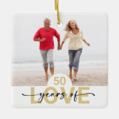 50 jaar liefde bruiloft Jubileum foto Keramisch Ornament (Voorkant)