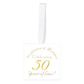 50 jaar liefde Jubileum Photo Cube Ornament (Voorkant)