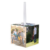 50 jaar liefde Jubileum Photo Cube Ornament (Achter hoekig)