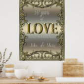 50 jaar liefde poster (Keuken)