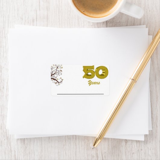 50 jaar naametiket etiket (Insitu)