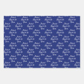 50 jaar Navy Light Blue 50th Birthday Inpakpapier Vel (Voorkant)