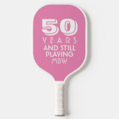 50 jaar nog steeds aangepaste tekstpagina-naamkleu pickleball paddle (Voorkant)