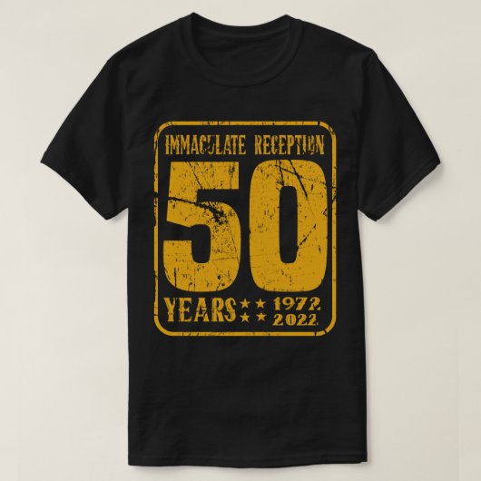 50 jaar onberispelijke ontvangst t-shirt (Design voorkant)