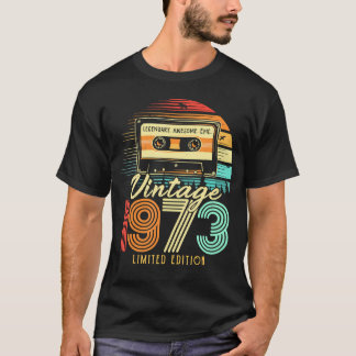 50 Jaar Oud 1973 Cassettebandje 50e Verjaardag T-shirt