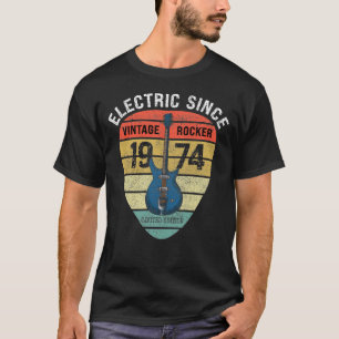 50 jaar oud 1974 Limited Edition  Guitar T T-shirt