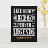 50 jaar oud 1975 Geboorte van de legende 50ste ver Kaart (Gele Bloem)