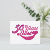50 jaar oud - 50 Jaar Geliefd Briefkaart (Staand voorkant)