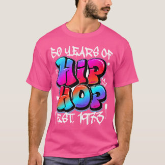 50 jaar oud 50e Jubileum hiphop graffiti T-shirt