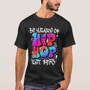 50 jaar oud 50e Jubileum hiphop graffiti T-shirt