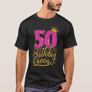 50 Jaar Oud 50e Verjaardag Koningin diamanten kroo T-shirt