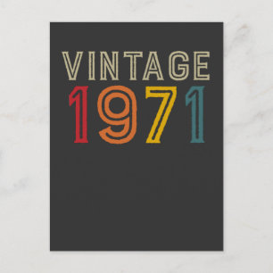 50 jaar oud 50ste verjaardag vintage 1971 briefkaart
