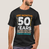 50 jaar oud 600 maanden Geweldige 50e T-shirt (Voorkant)