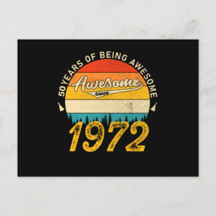 50 jaar oud dag 1972 Geweldige sinds 50 september Briefkaart