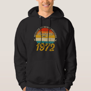50 jaar oud dag 1972 Geweldige sinds 50 september Hoodie