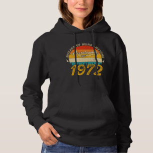 50 jaar oud dag 1972 Geweldige sinds 50 september Hoodie