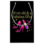 50 JAAR OUD EN EEN FANTASTISCHE DIVA KLEIN CADEAUZAKJE (Achterkant)