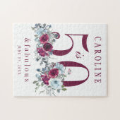 50 jaar oud en fantastisch geschenk van de rode bo legpuzzel (Horizontaal)