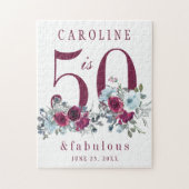 50 jaar oud en fantastisch geschenk van de rode bo legpuzzel (Verticaal)