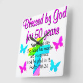 50 JAAR OUD GEBED VIERKANTE KLOK (Hoek)