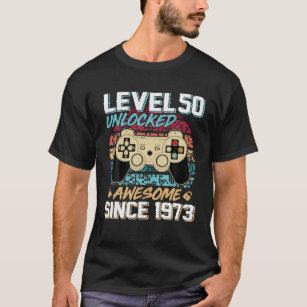 50 jaar oud Jongen Niveau 50 Niet-vergrendeld Gewe T-shirt