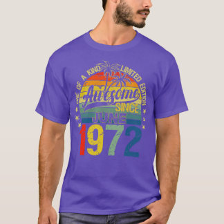  50 jaar oud juni 1972 Decorations 50th Bi T-shirt