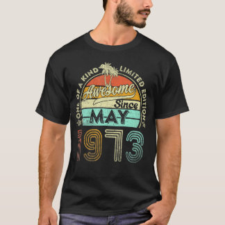 50 jaar oud mei 1973 50e verjaardag t-shirt